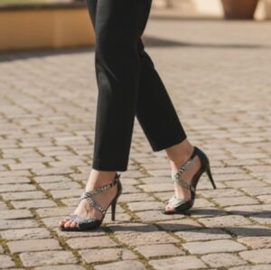 Dana Buchman Zebra Print Strappy Heels